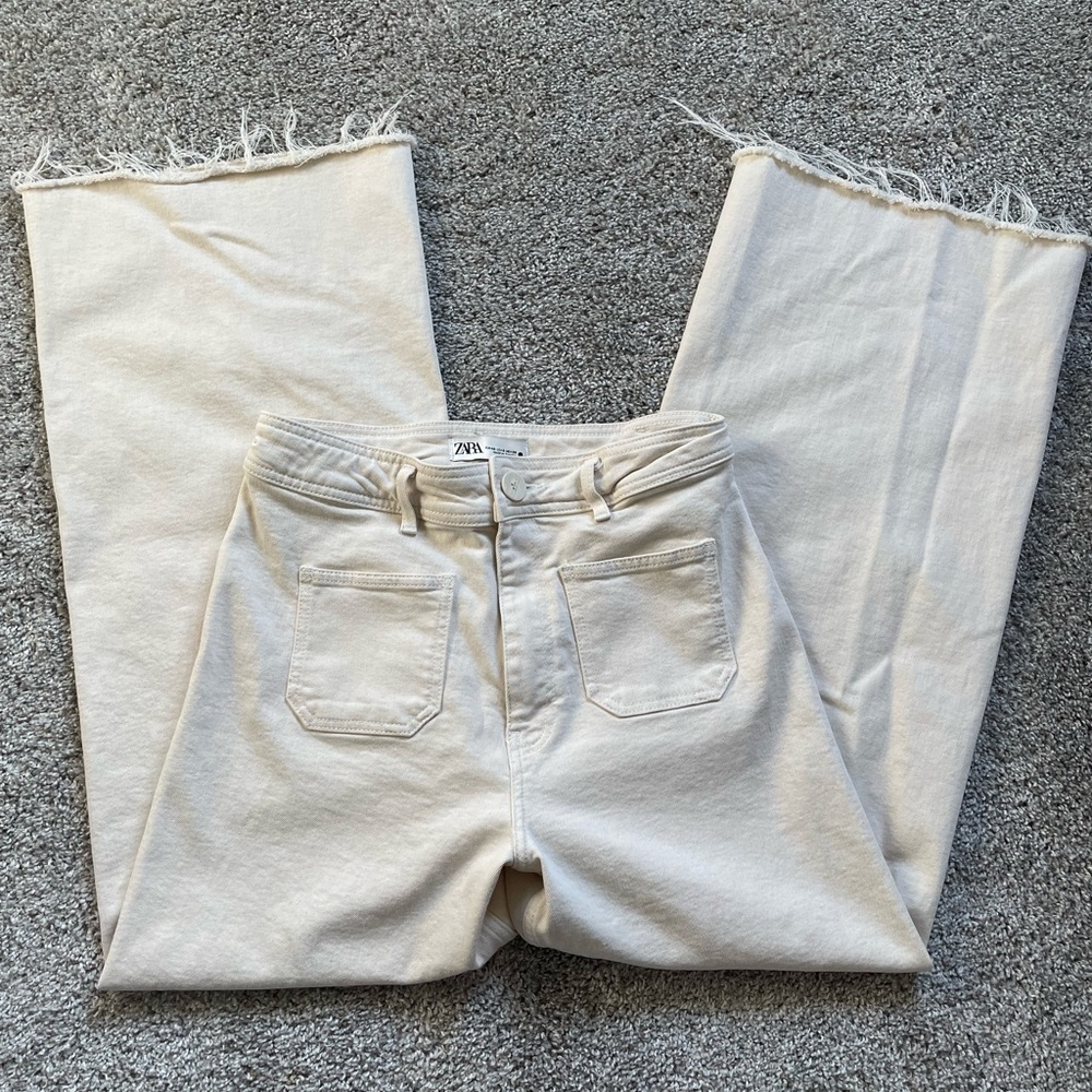 Zara High Waisted ZW Sailor Jeans Size US 8